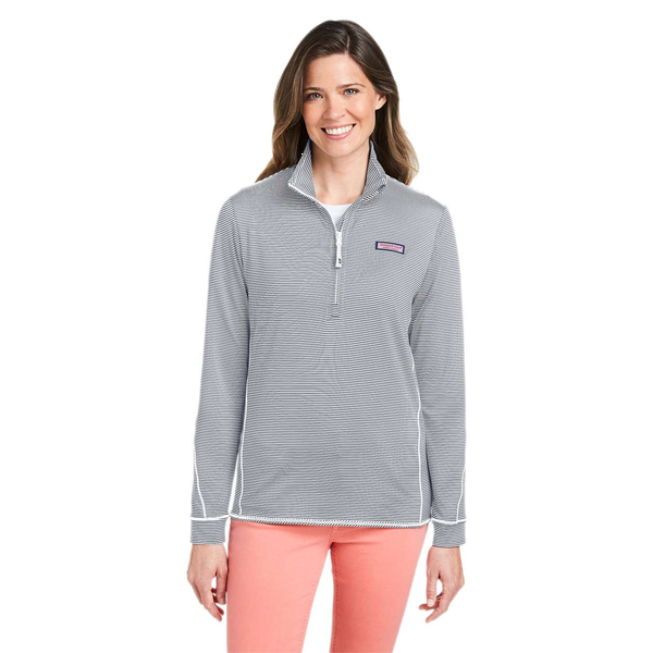 Vineyard Vines® Microstripe Sankaty Half-Zip Ladies' Pullover