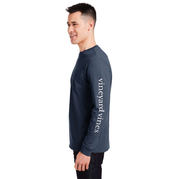 Vineyard Vines® Long Sleeve Pocket Cotton Unisex T-Shirt