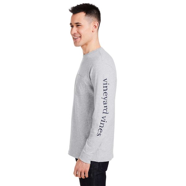 Vineyard Vines® Long Sleeve Pocket Cotton Unisex T-Shirt