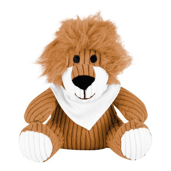 Rory Corduroy Plush Lion w/ Bandana, 6"