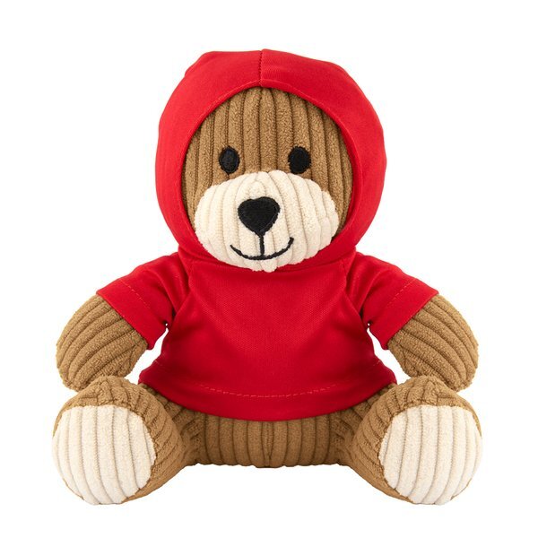Barry Corduroy Plush Bear w/ Hoodie, 6"