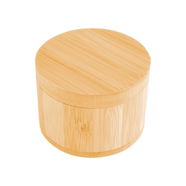 Bamboo Salt Cellar Container w/ Spoon