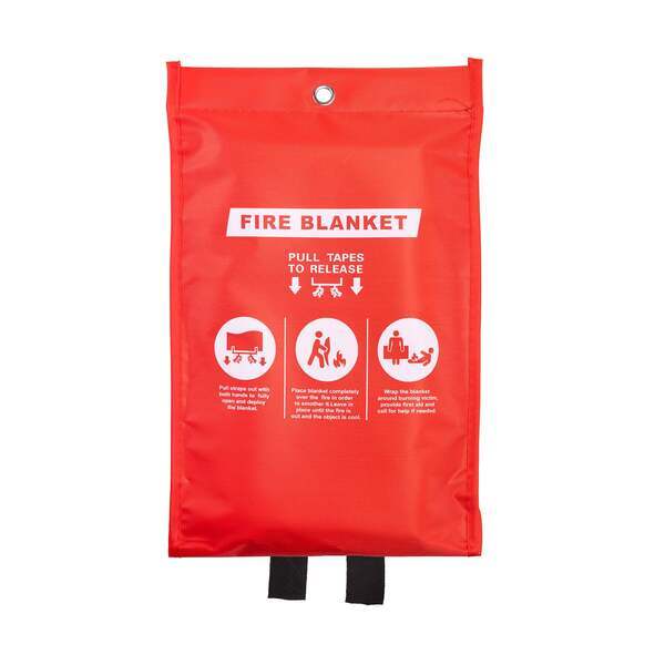 Heat-Resistant Fiberglass Fire Safety Blanket, 40" x 40"