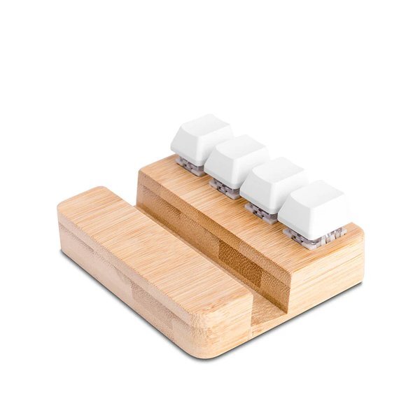 Bamboo Phone Stand & Keypad Stress Reliever