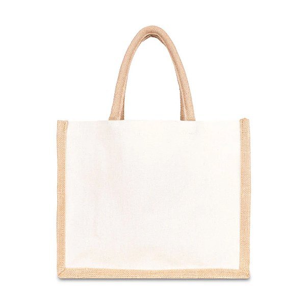 Jute Cotton Tote w/ Jute Webbing Handle