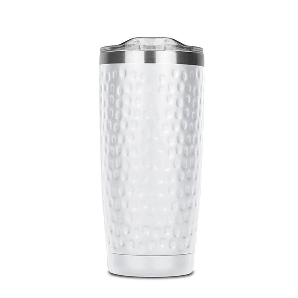 Dimpled Double Wall Stainless Steel Mug, 20 oz.