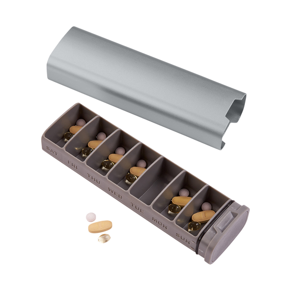 Compact Travel Weekly Pill Organizer Box