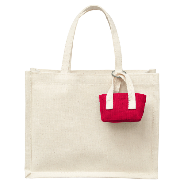 Eco-Friendly Mini Cotton Tote Bag with Cute Charm
