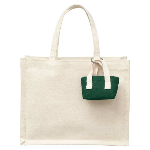 Eco-Friendly Mini Cotton Tote Bag with Cute Charm