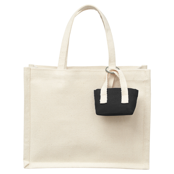 Eco-Friendly Mini Cotton Tote Bag with Cute Charm