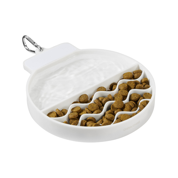 Portable Travel Pet Feeder with Suction Mat