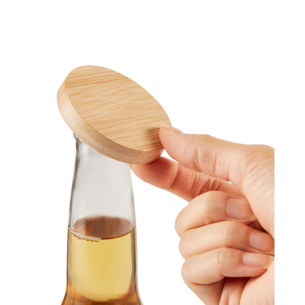 Bamboo Bottle Opener with Magnetic Back
