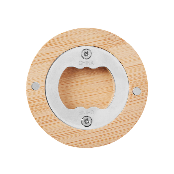 Bamboo Bottle Opener with Magnetic Back