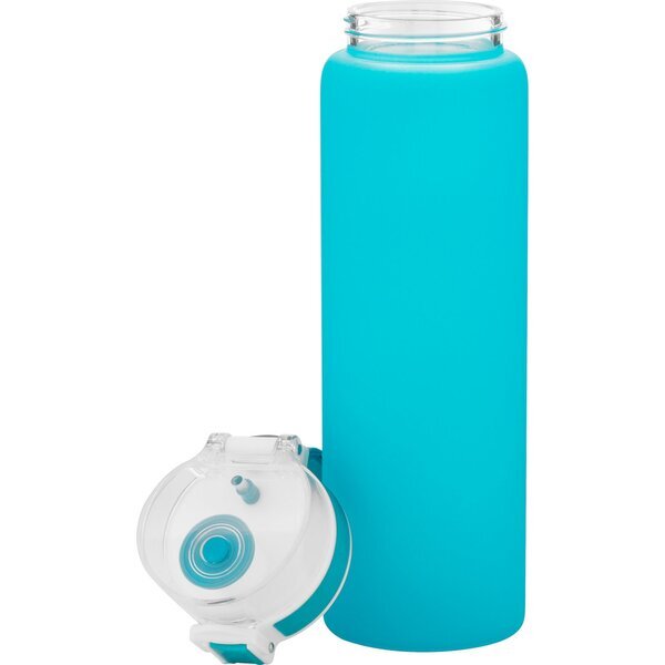 h2go Mudra Translucent Single Wall Glass Bottle, 20.9 oz.