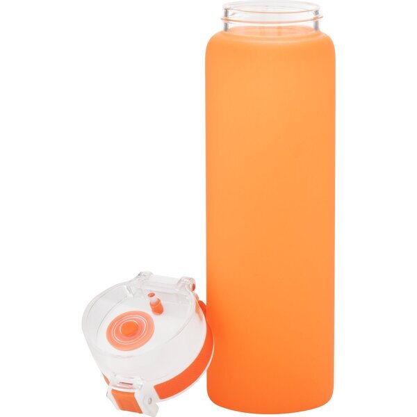 h2go Mudra Translucent Single Wall Glass Bottle, 20.9 oz.