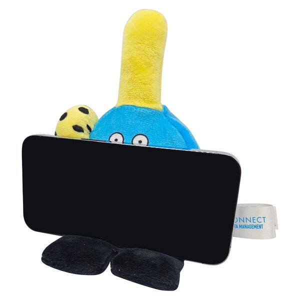 Pickle Ball Player Phone Pals™ Weighted Plush Phone Holder