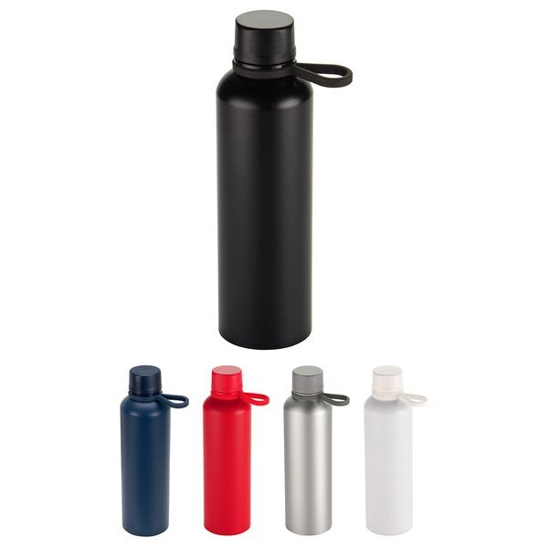 Avento Recycled Aluminum Bottle w/ Silicone Loop, 25oz.