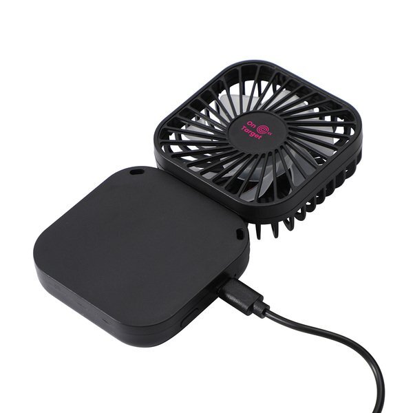 Whirlwind Mini Folding Rechargeable Fan w/ Lanyard