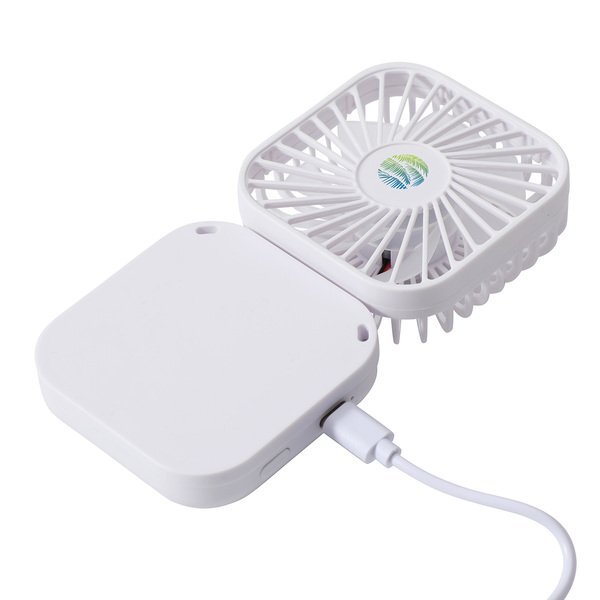 Whirlwind Mini Folding Rechargeable Fan w/ Lanyard