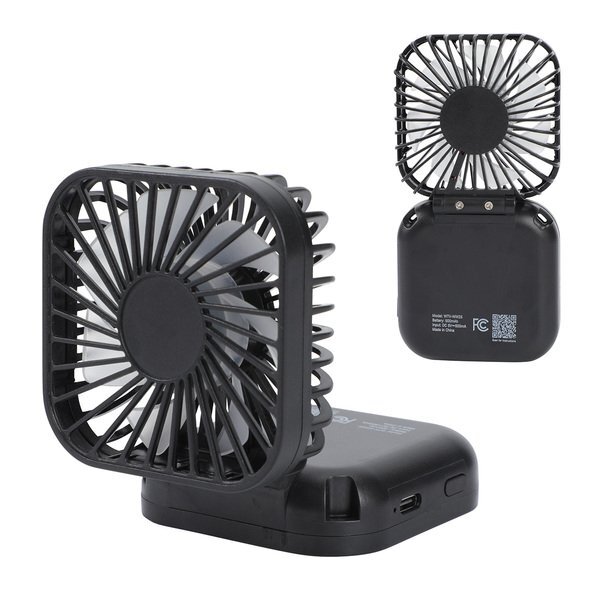 Whirlwind Mini Folding Rechargeable Fan w/ Lanyard