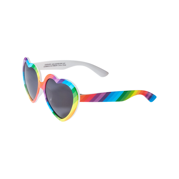 B.Free Rainbow Pride UV400 Heart Sunglasses