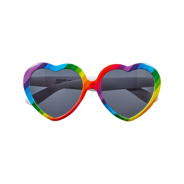 B.Free Rainbow Pride UV400 Heart Sunglasses