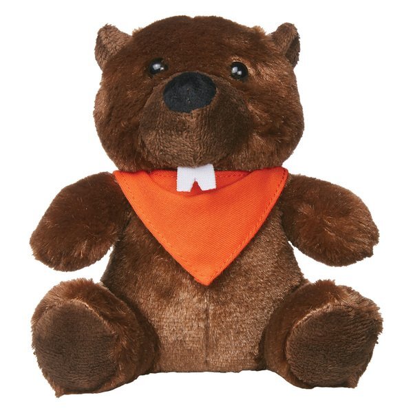 Bucky Plush Beaver w/ Bandana, 6"