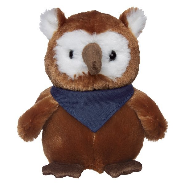 Hoot Plush Owl w/ Bandana, 6"