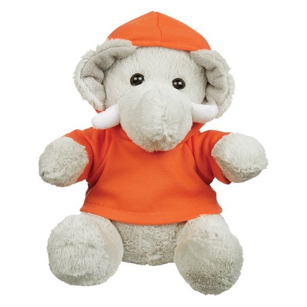 Excellent Plush Elephant w/ Hoodie, 8-1/2"