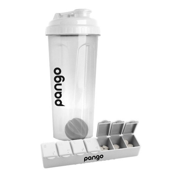 Shaker Bottle w/ Pill Box, 24 oz.