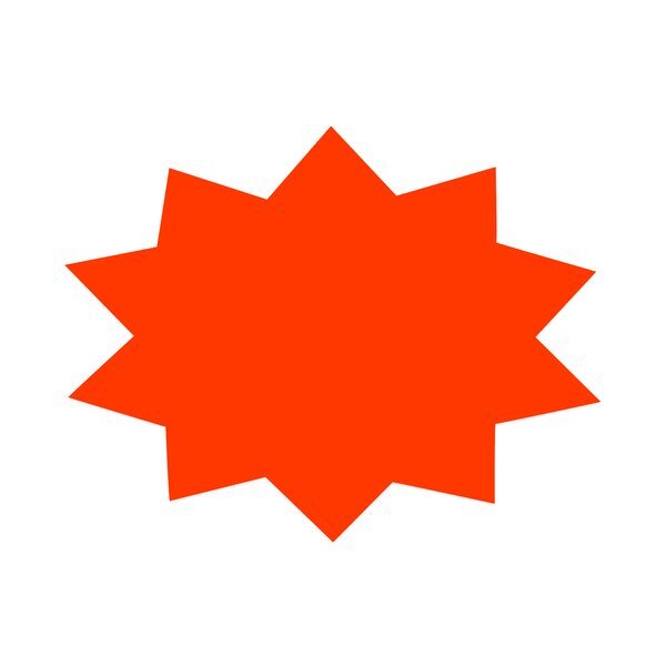 Starburst Shape Custom Sticker - Neon, 1-13/16"