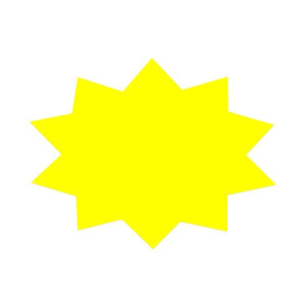 Starburst Shape Custom Sticker - Neon, 1-13/16"