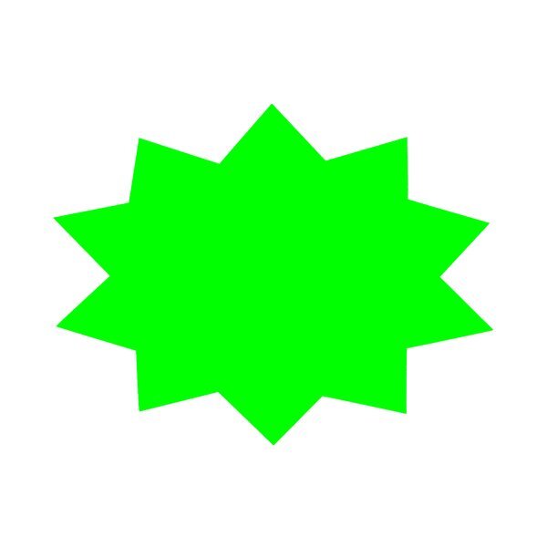 Starburst Shape Custom Sticker - Neon, 1-13/16"