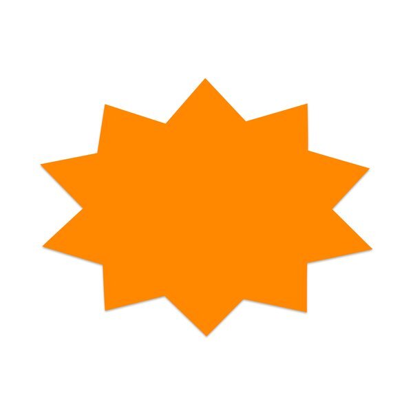 Starburst Shape Custom Sticker - Neon, 1-13/16"