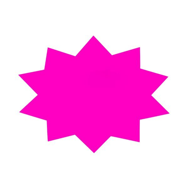 Starburst Shape Custom Sticker - Neon, 1-13/16"