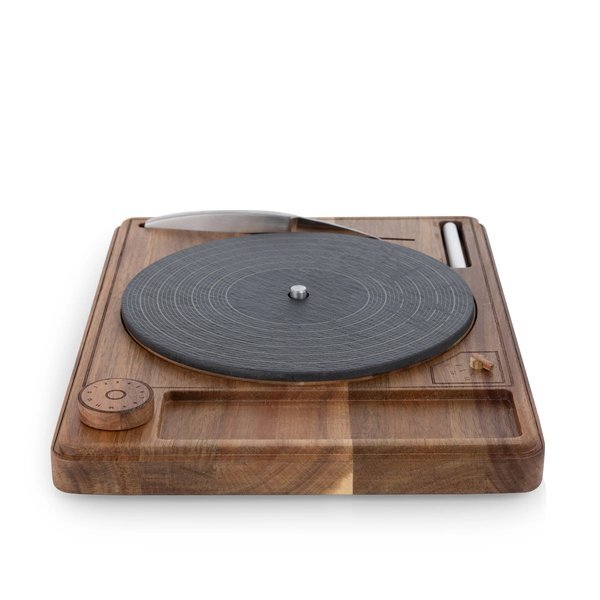 Turntable Acacia & Slate Cheese Board w/ Knife