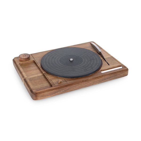 Turntable Acacia & Slate Cheese Board w/ Knife
