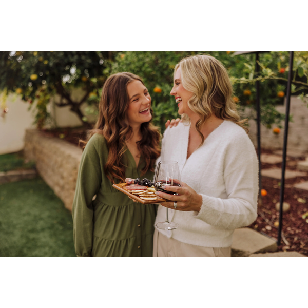 Rectangle Acacia Wood Wine Appetizer Plates, Set of Four