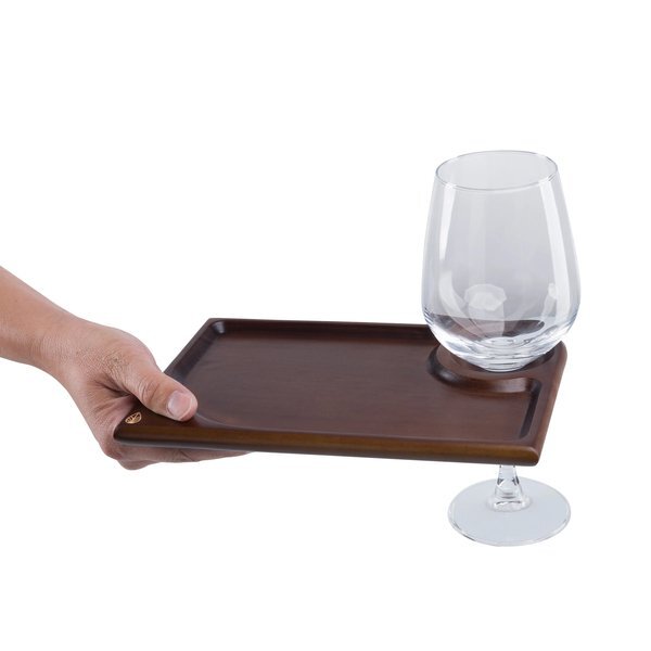 Rectangle Parawood Wine Appetizer Plates, Set of Four