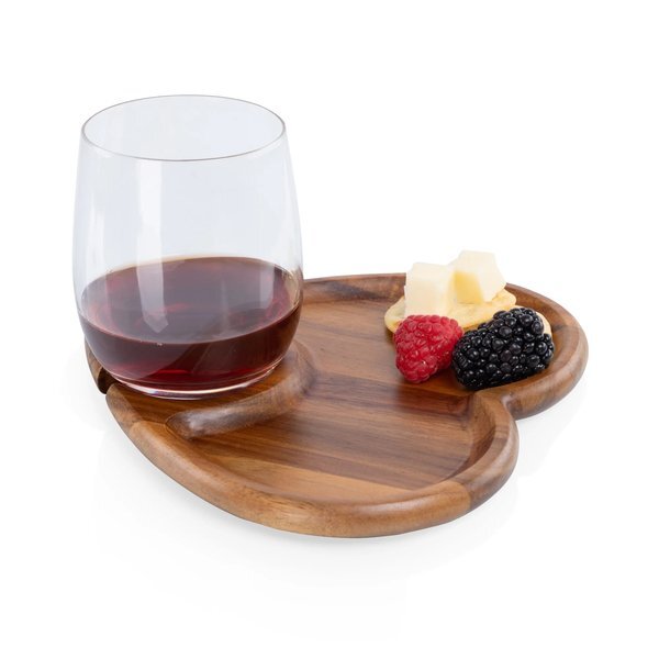 Heart Shaped Wine Appetizer Plates, Set of Four