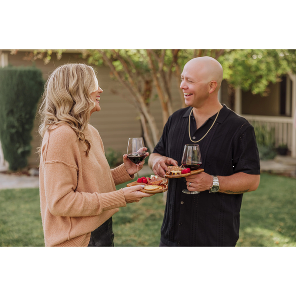 Heart Shaped Wine Appetizer Plates, Set of Four