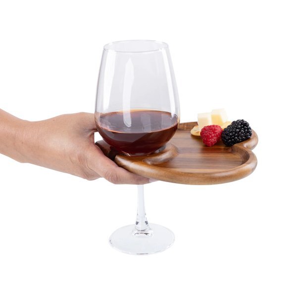 Heart Shaped Wine Appetizer Plates, Set of Four