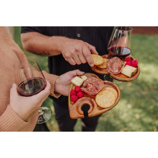 Heart Shaped Wine Appetizer Plates, Set of Four