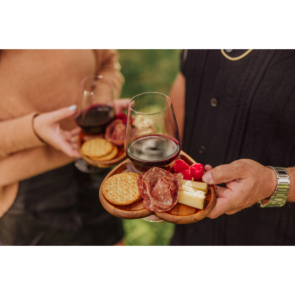 Heart Shaped Wine Appetizer Plates, Set of Four