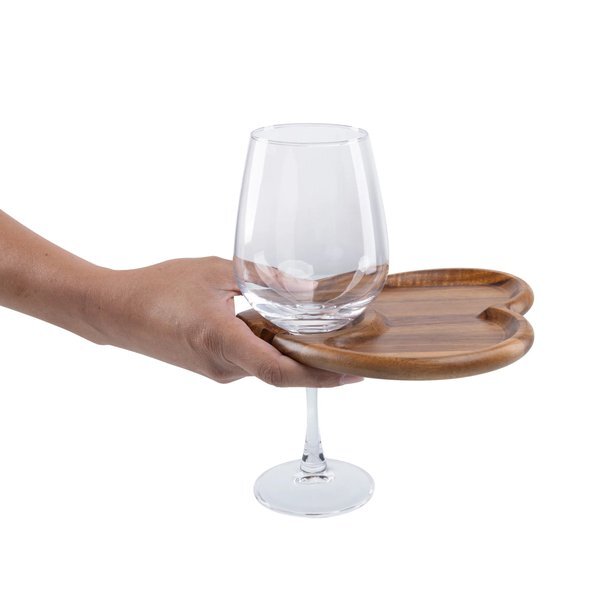 Heart Shaped Wine Appetizer Plates, Set of Four