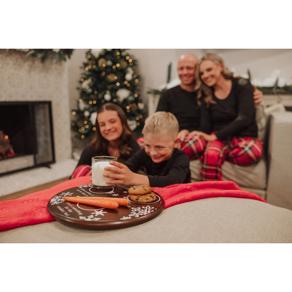 Dear Santa Milk & Cookies Serving Tray