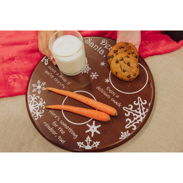 Dear Santa Milk & Cookies Serving Tray