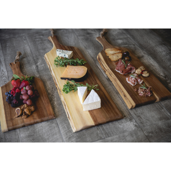 Artisan Acacia Serving Plank Cutting Board, 30"