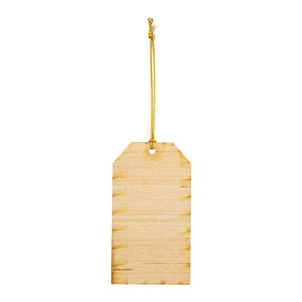 Gift Tag Wood Ornament