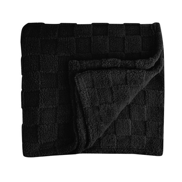 Checkered rPET Sherpa Blanket, 50" x 60"